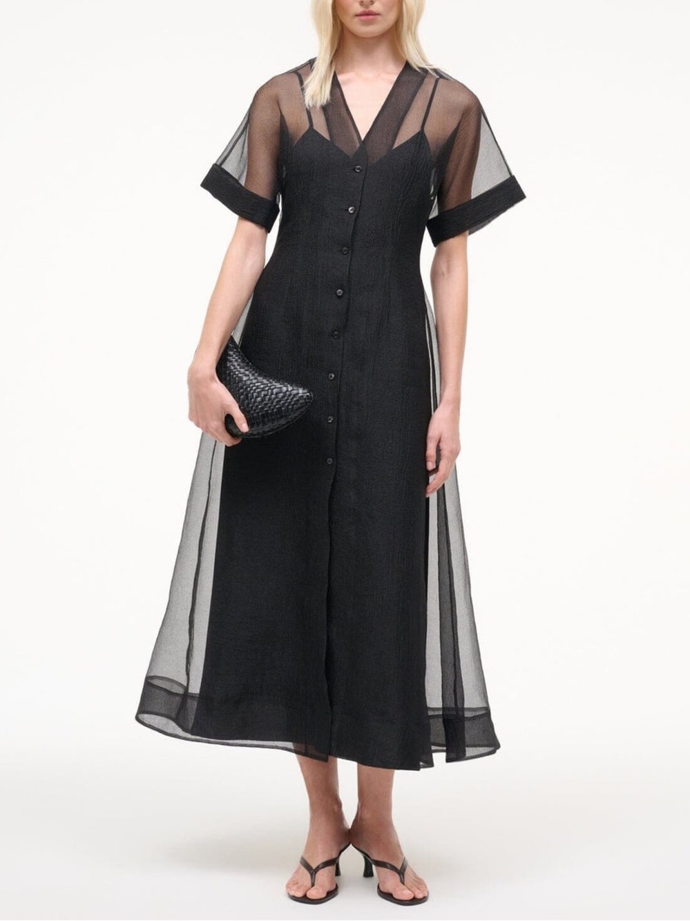 Staud Elle Dress in Black XS